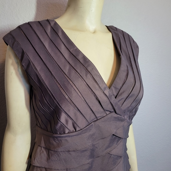 Adrianna Papell dress purplish taupe 14 Mauve - Picture 3 of 6